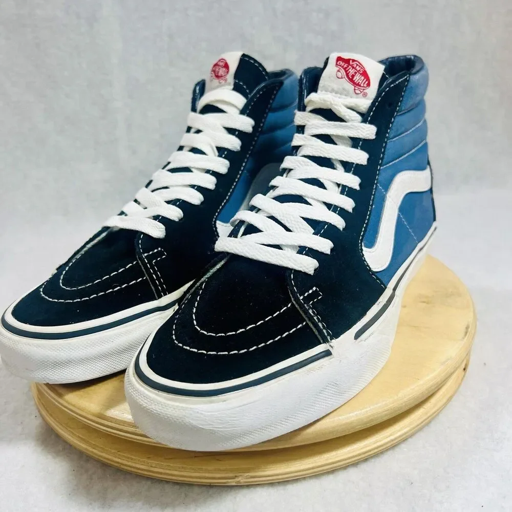 Vans Unisex Sk8 Hi 721356 Blue Casual Shoes‎ Sneakers Men’s 7 Women’s 8.5